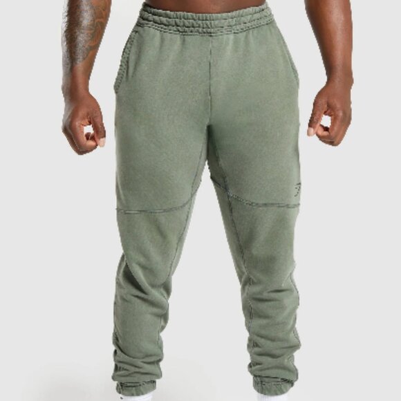 Green XS Gymshark Men's Heritage Joggers - Picture 1 of 4
